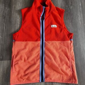Cotopaxi Red and Orange Fleece Vest